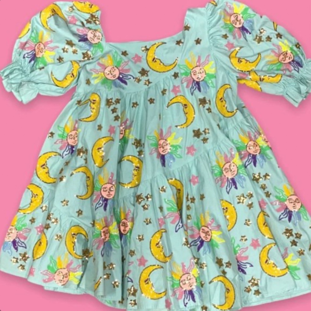Queen of sparkles sun and moon dress